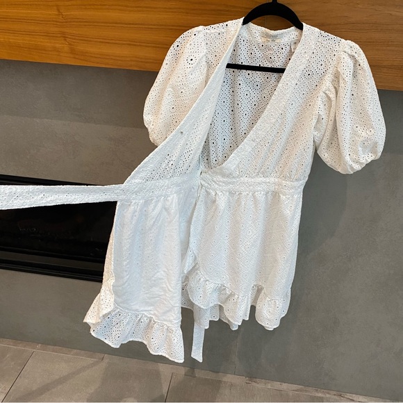 Scotch & Soda Broderie Anglaise Wrap Dress, Size S - Picture 11 of 16